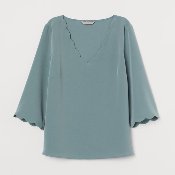 H&M Scallop Edge Blouse - Picture 7 of 7